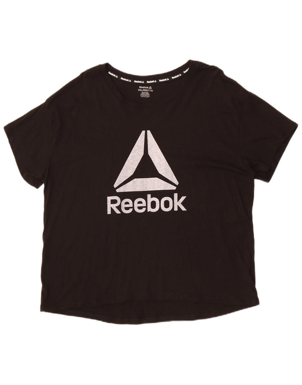 Reebok Herre grafisk T-shirt top 2XL sort bomuld