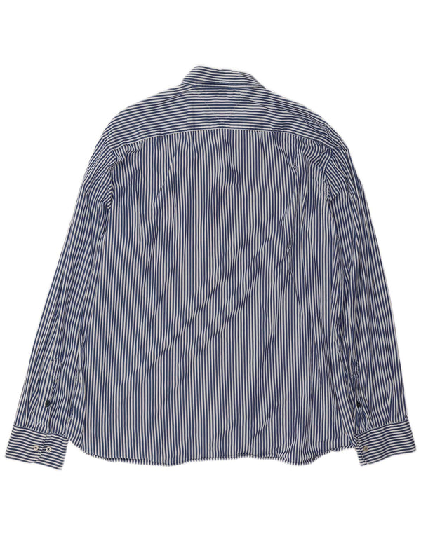 Tommy Hilfiger Herre Custom Fit skjorte 2XL blå stribet bomuld