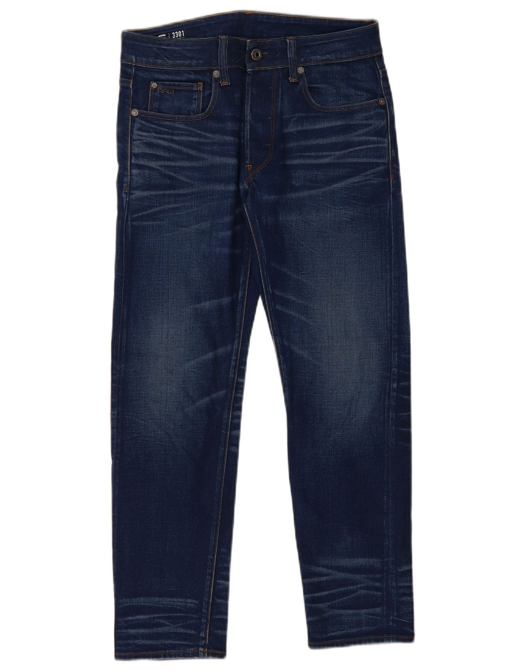 G-STAR Dame 3301 Slim Jeans W28 L28 Blå Bomuld