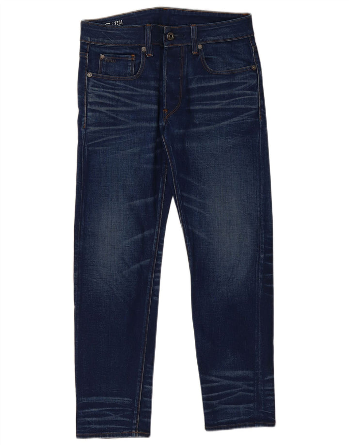 G-STAR Dame 3301 Slim Jeans W28 L28 Blå Bomuld