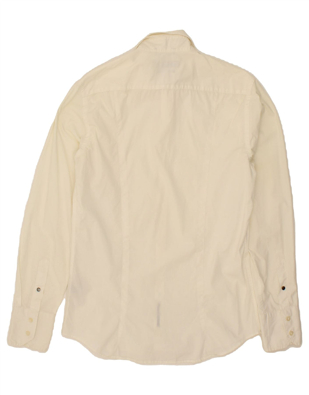 GUESS Mens Stretch Shirt Medium Off White Cotton Vintage Guess and Second-Hand Guess from Messina Hembry 