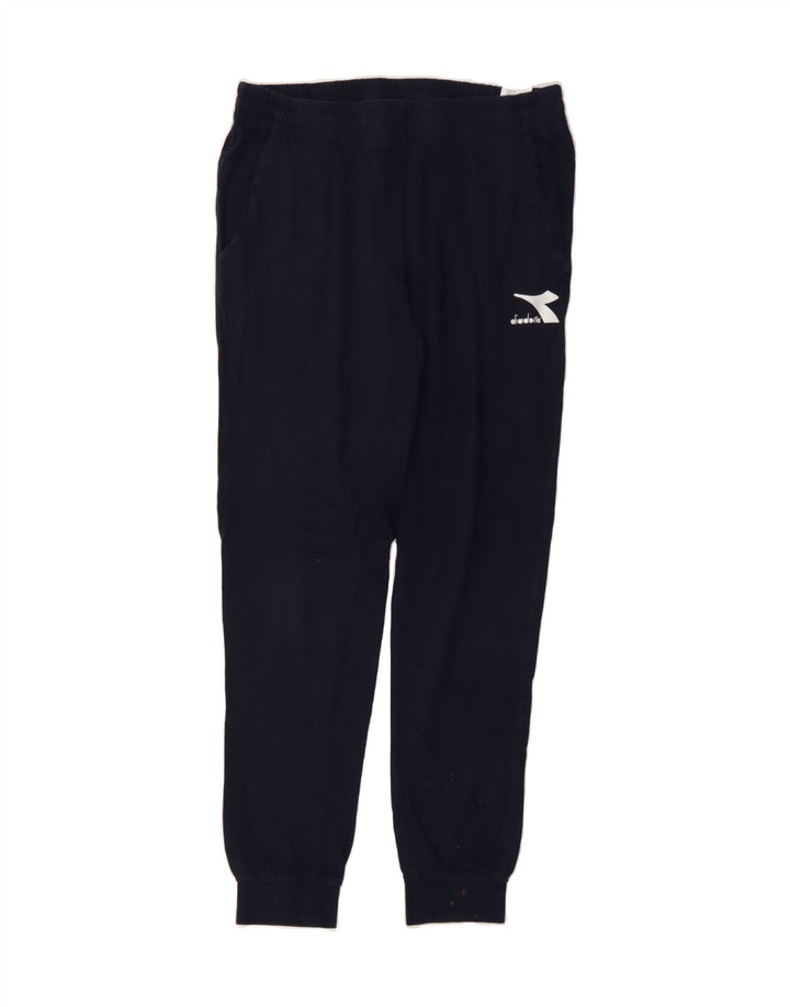 DIADORA Mens Tracksuit Trousers Joggers Medium  Navy Blue Cotton Vintage Diadora and Second-Hand Diadora from Messina Hembry 