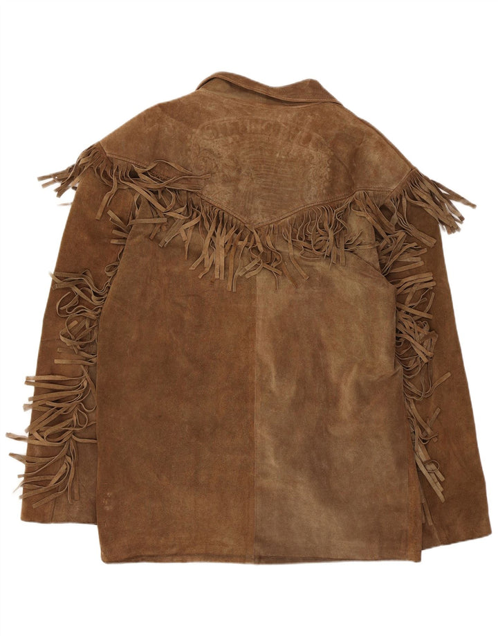 Vintage herre 2 knap ruskind blazerjakke IT 50 Large Brown