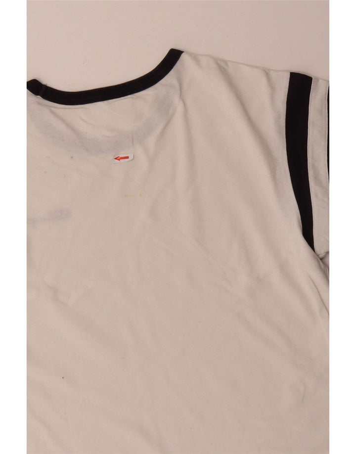 CHAMPION Herre T-Shirt Top Medium Hvid Colourblock Bomuld