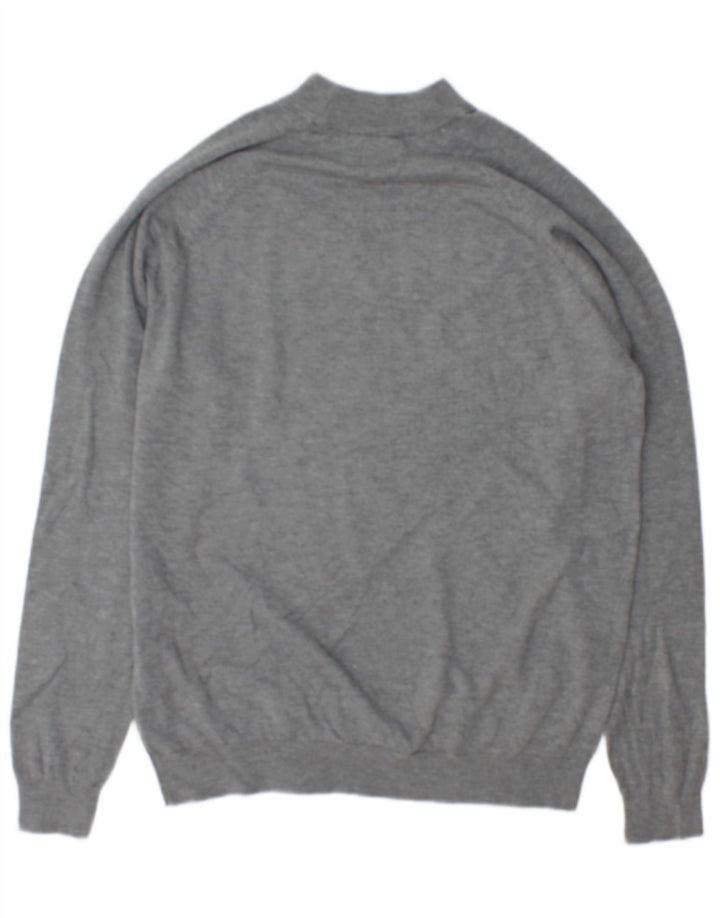 Zara Herre Turtle Neck Jumper Sweater Medium Grey Viscose