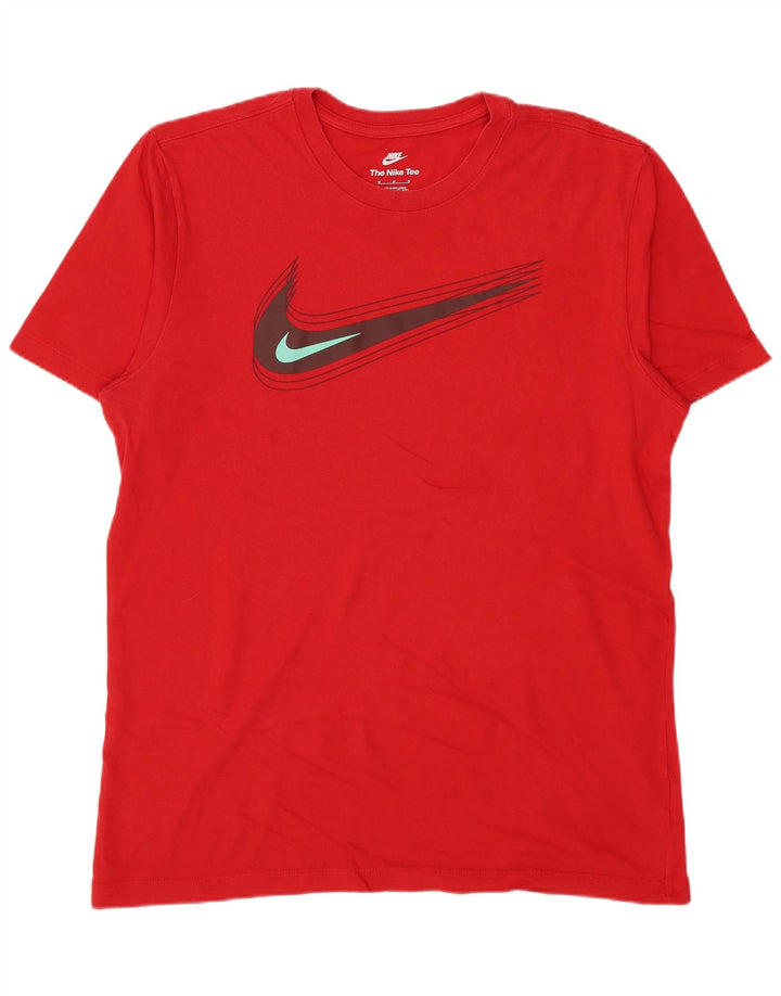 Nike grafisk t-shirt til mænd, medium rød bomuld