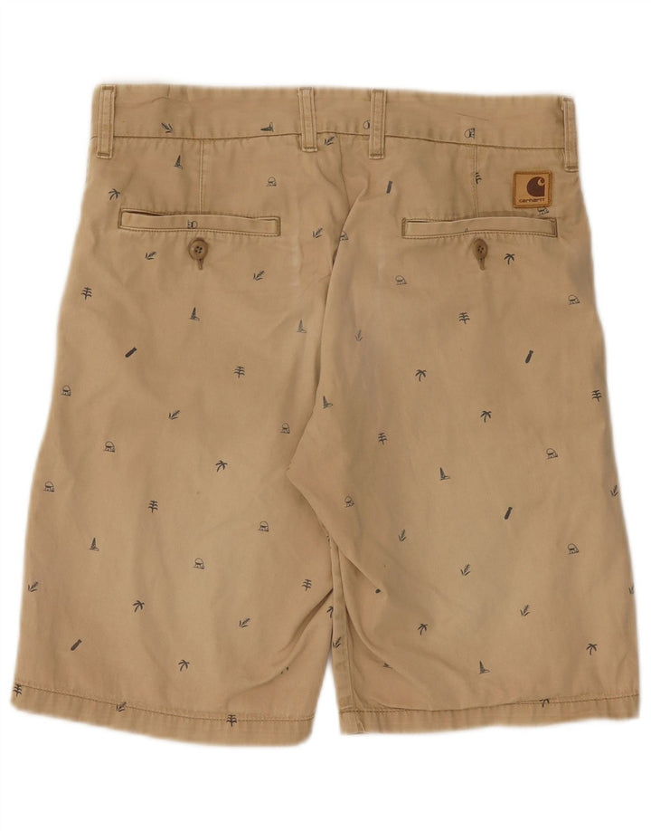 Carhartt Herre Abstrakt mønster Chino Shorts W30 Medium Beige Bomuld