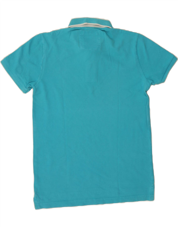 PUMA Mens Polo Shirt Medium Turquoise Cotton Vintage Puma and Second-Hand Puma from Messina Hembry 