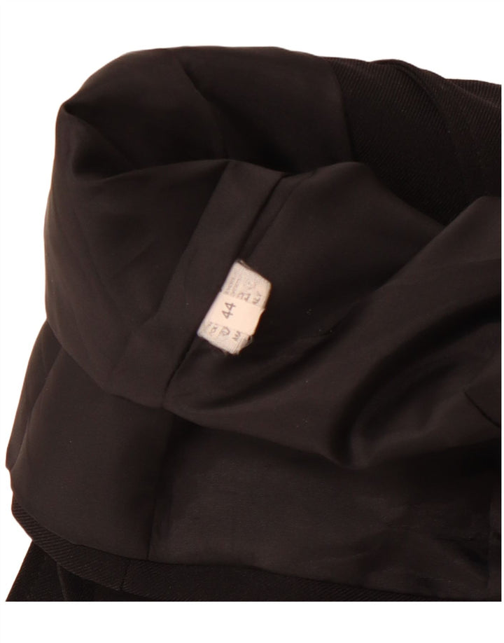 Vintage dame 4-knaps blazerjakke IT 44 Medium Sort Polyester