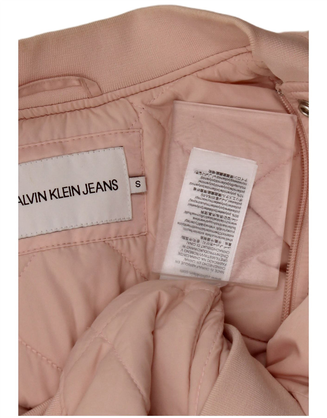 CALVIN KLEIN JEANS Oversized bomberjakke til kvinder UK 10 Small Pink