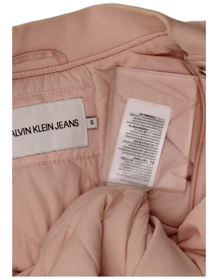 CALVIN KLEIN JEANS Oversized bomberjakke til kvinder UK 10 Small Pink