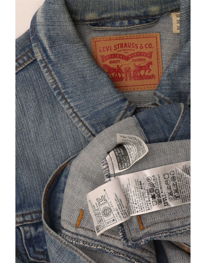 Levi's Dame denimjakke UK 12 Medium Blue Bomuld