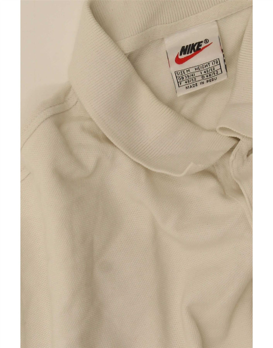 Nike Polo skjorte til mænd UK 39/41 Medium White