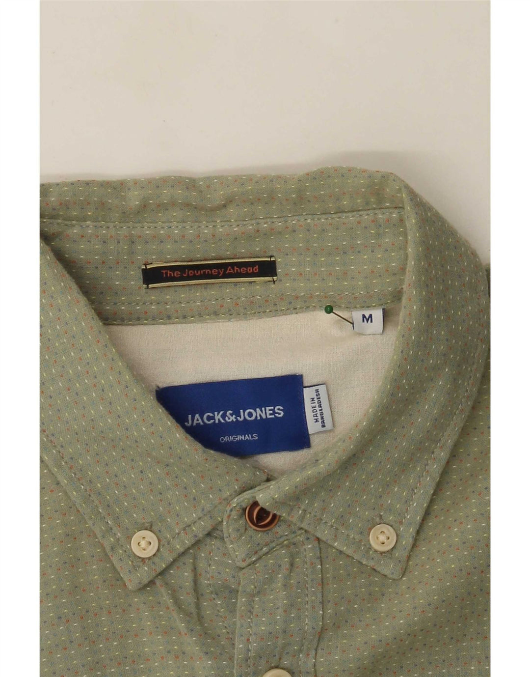 Jack & Jones Kortærmet Herreskjorte Medium Grøn Plettet
