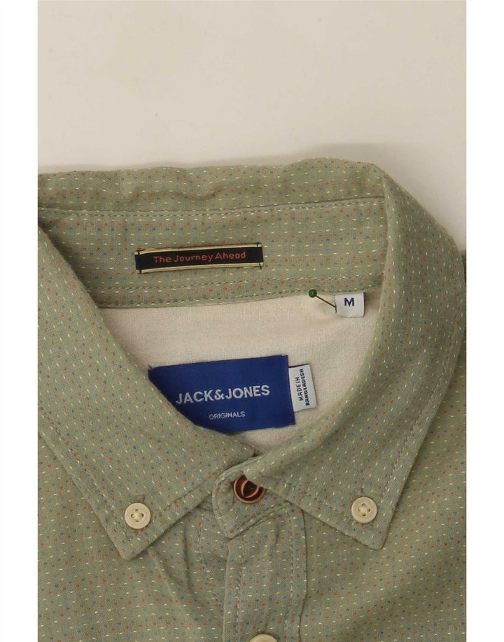 Jack & Jones Kortærmet Herreskjorte Medium Grøn Plettet