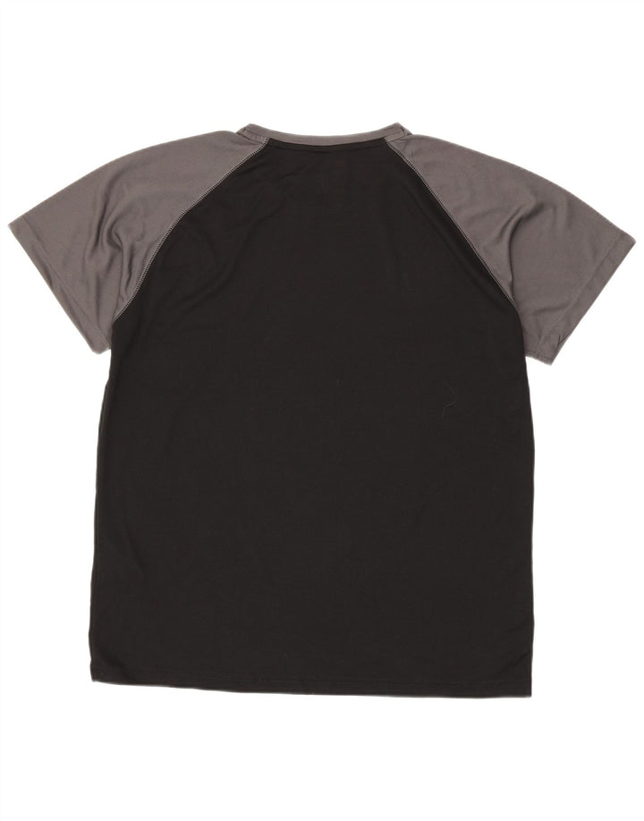 MOUNTAIN WAREHOUSE Mens IsoCool T-Shirt Top XL Black Colourblock Polyester