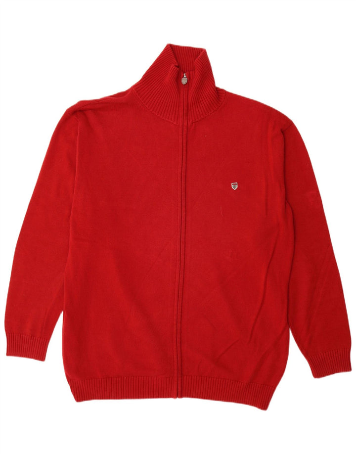 Basefield Herre Cardigan Sweater 2XL Rød Bomuld