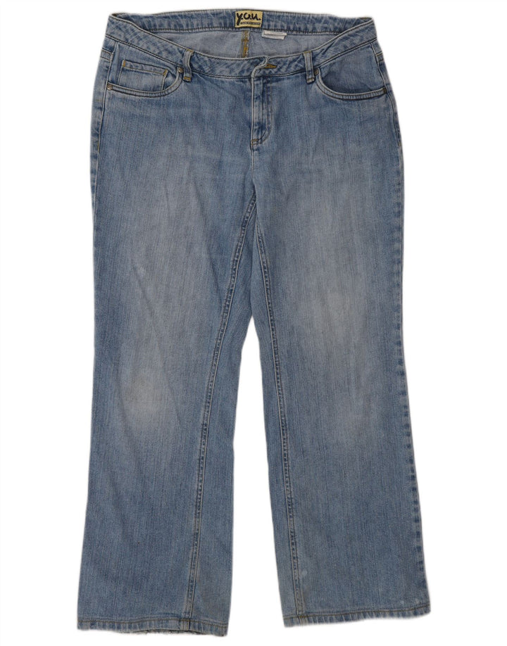 Vintage Dame Bootcut Jeans W32 L28 Blå Bomuld