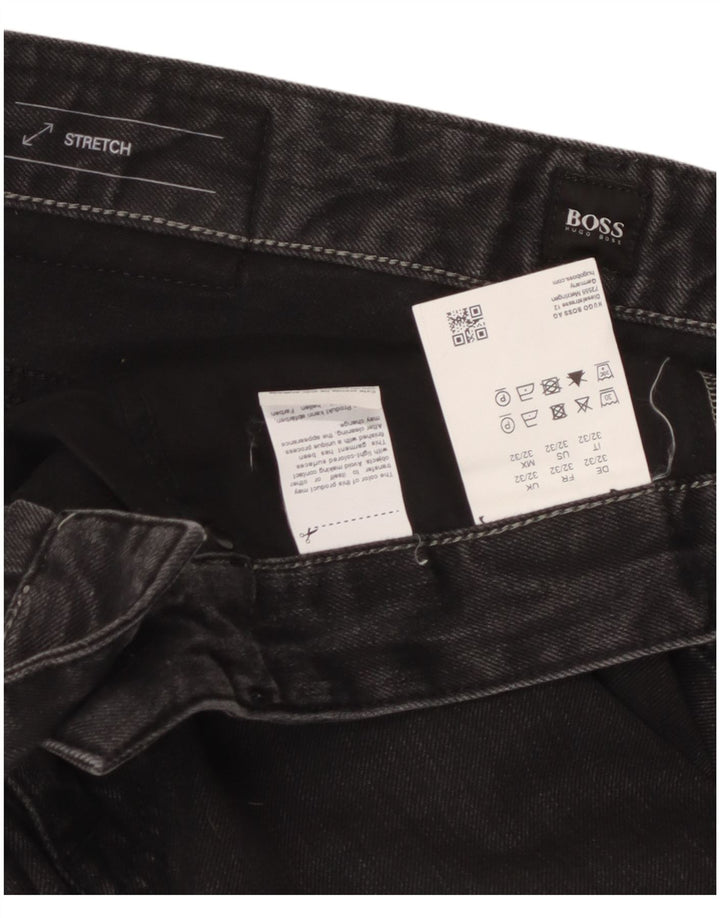 Hugo Boss Herre Delaware Slim Jeans W32 L32 Sort Bomuld