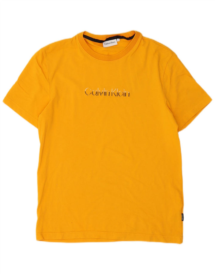 Calvin Klein Herre T-Shirt Top Lille Orange Bomuld