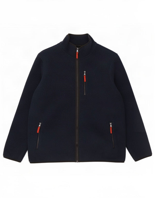 Marks & Spencer Fleecejakke til mænd UK 46 3XL Navy Blue Polyester