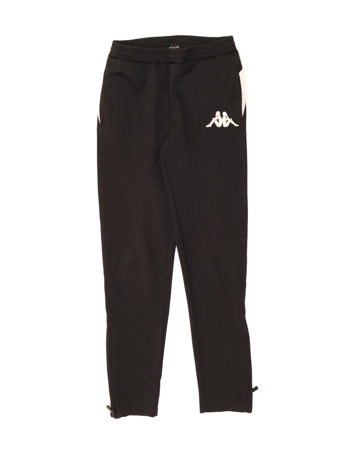 KAPPA Womens Tracksuit Trousers UK 10 Small Black Colourblock Vintage Kappa and Second-Hand Kappa from Messina Hembry 
