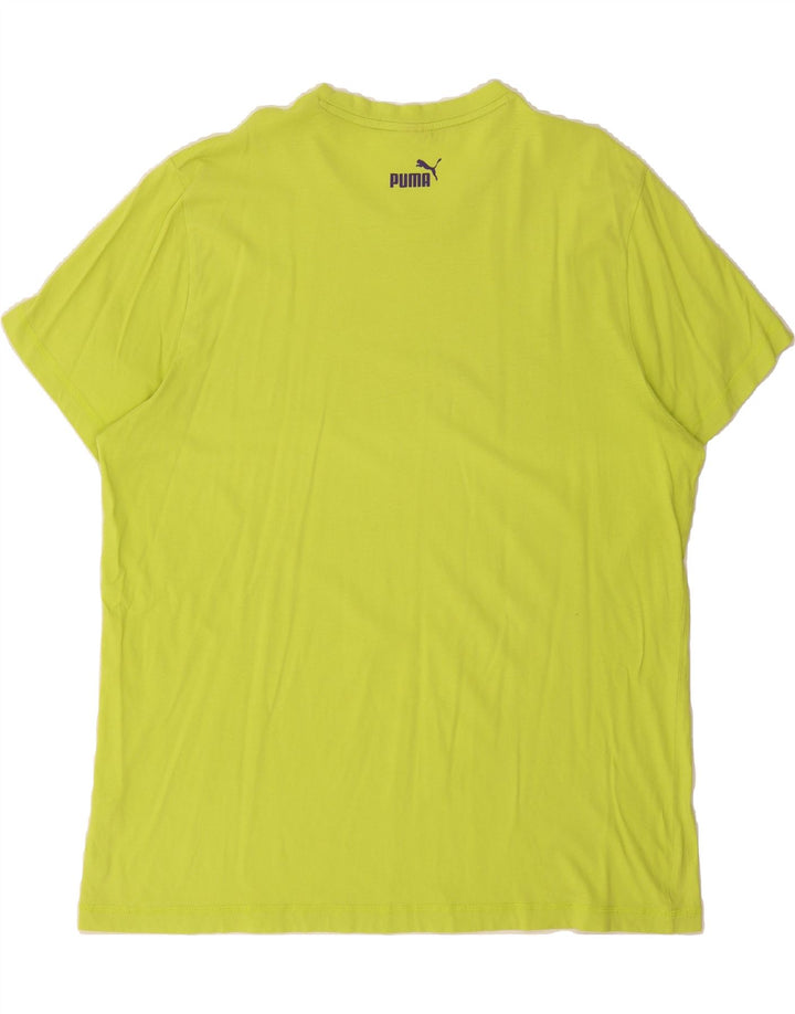 PUMA Mens Graphic T-Shirt Top 2XL Green Vintage Puma and Second-Hand Puma from Messina Hembry 