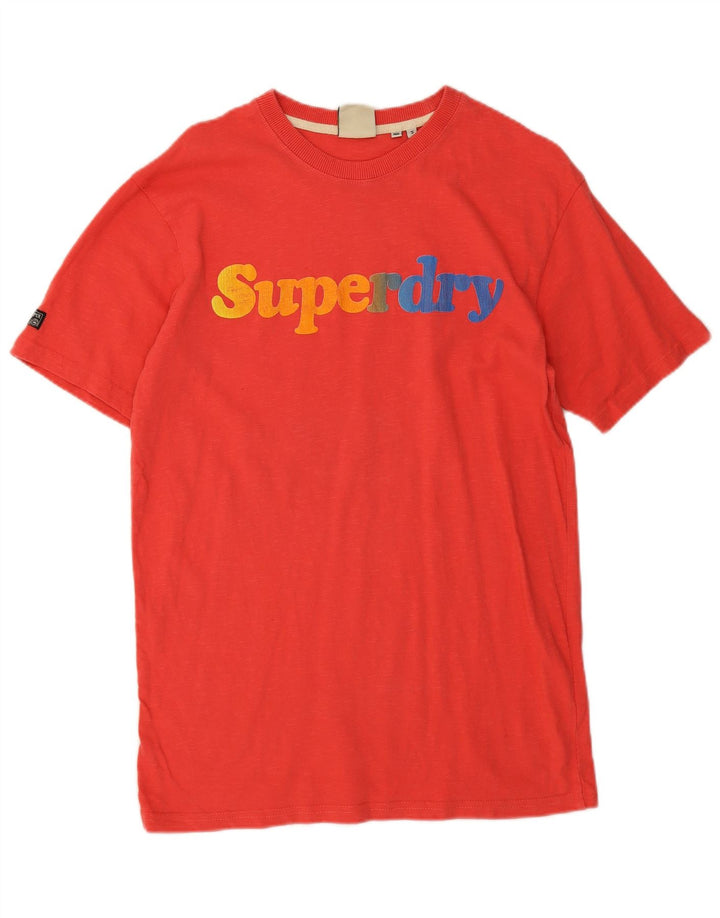 Superdry Grafisk T-shirt top til mænd, lille rød bomuld