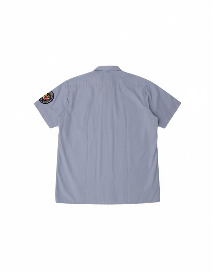 IMPERIAL Mens Short Sleeve Shirt Size 41/42 Large Blue Cotton