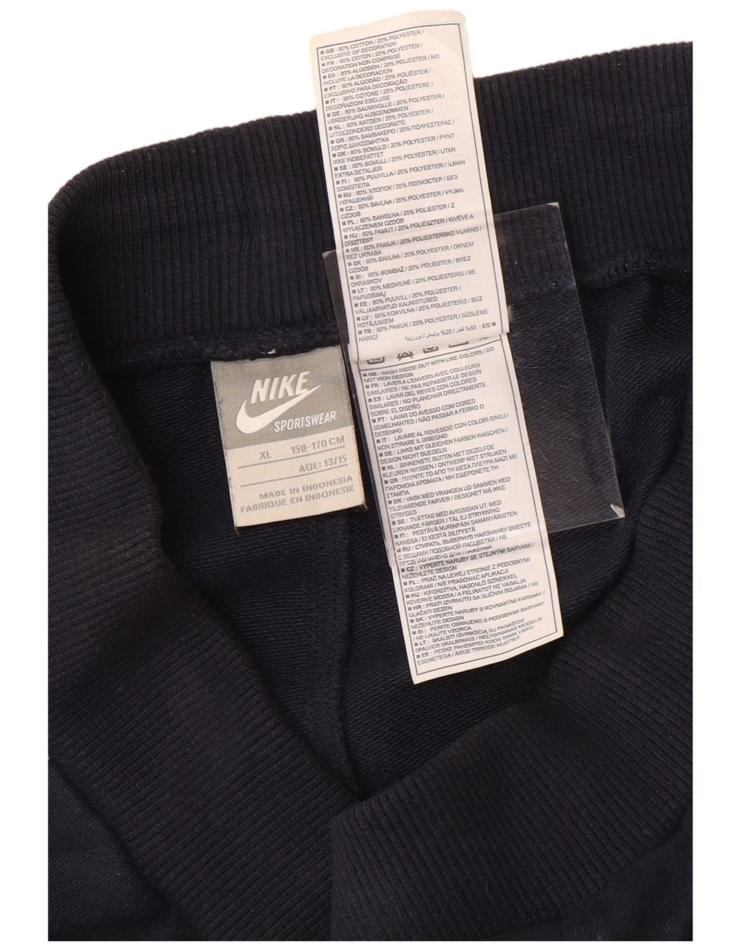 NIKE Træningsdragtsbukser til drenge 13-14 år XL Marineblå Colourblock Bomuld