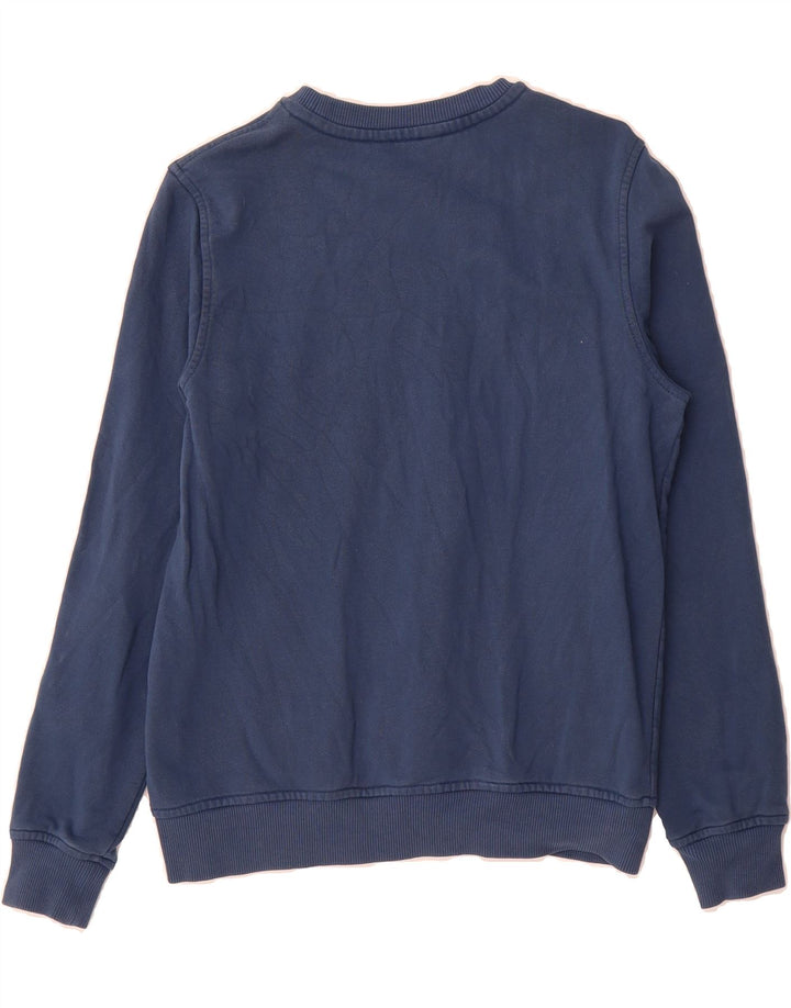 K-WAY Boys Graphic Sweatshirt Jumper 13-14 Years Navy Blue Cotton Vintage K-Way and Second-Hand K-Way from Messina Hembry 