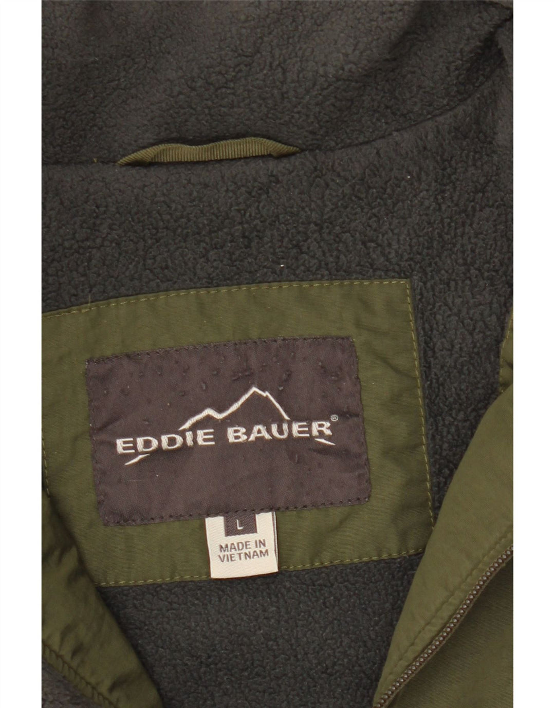 EDDIE BAUER Mens Windbreaker Jacket UK 40 Large Khaki Nylon Vintage Eddie Bauer and Second-Hand Eddie Bauer from Messina Hembry 