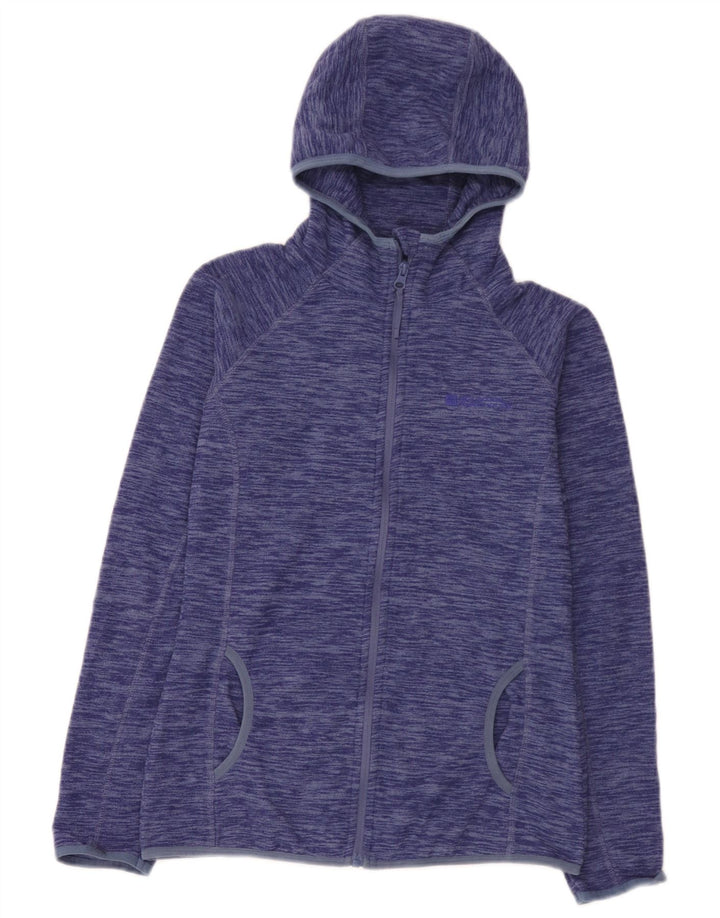 Mountain Warehouse Dame Hættejakke i Fleece UK 8 Small Blue Flecked