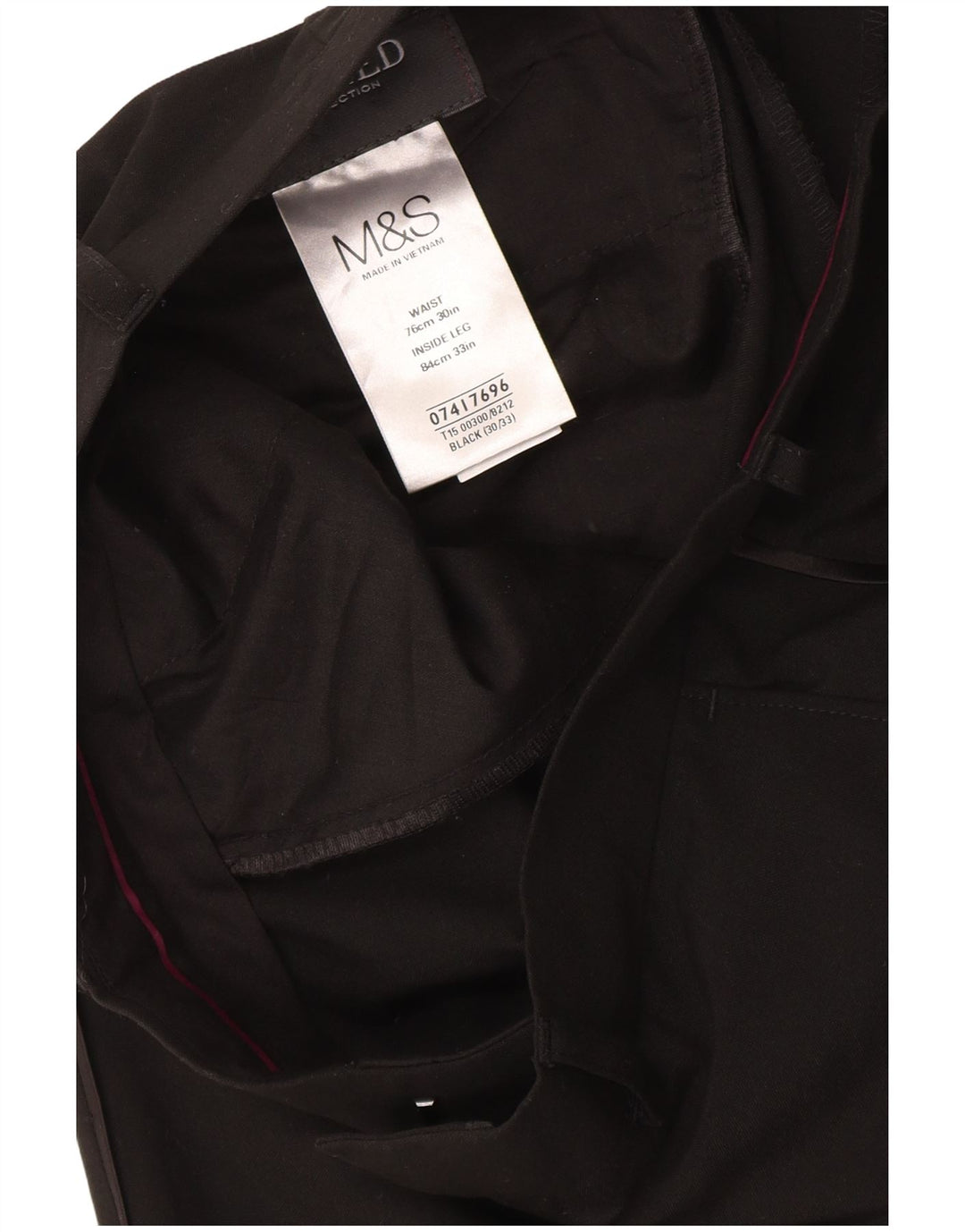 Marks & Spencer Slim Suit Bukser til kvinder W30 L33 Sort Polyester