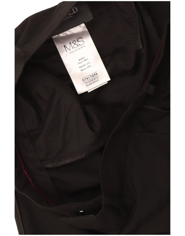 Marks & Spencer Slim Suit Bukser til kvinder W30 L33 Sort Polyester