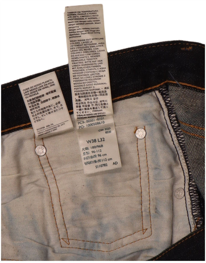 Levi's Herre 501 lige jeans W38 L27 marineblå bomuld