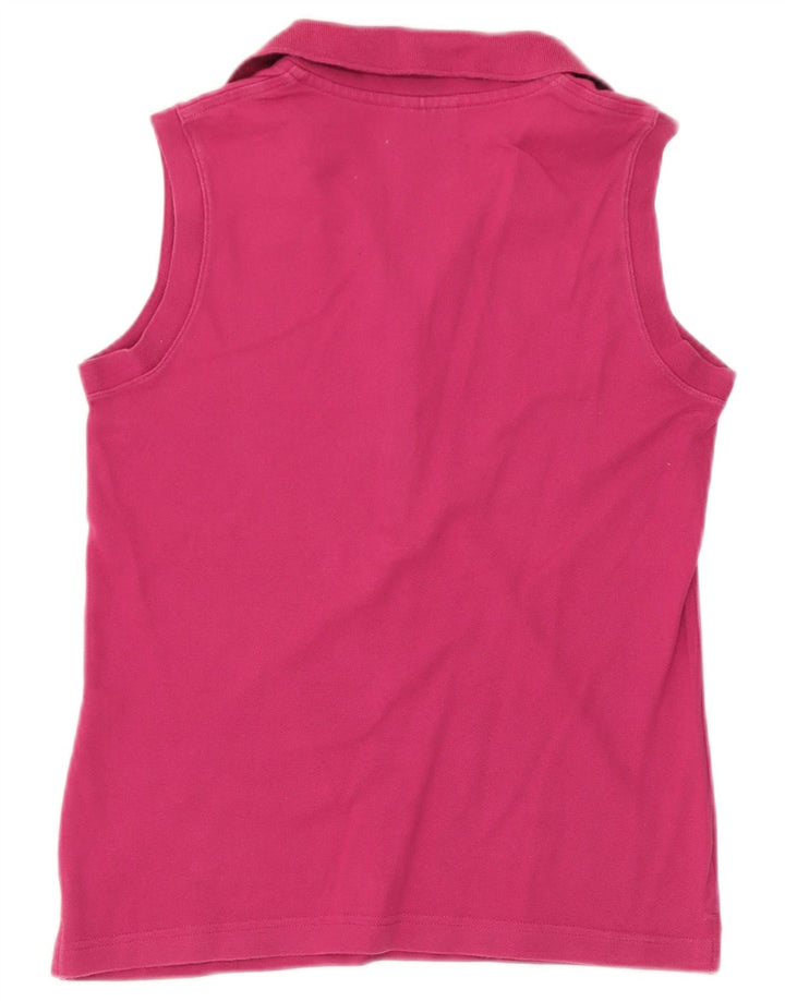 Lacoste Dame ærmeløs polo shirt størrelse 38 Medium Pink Bomuld