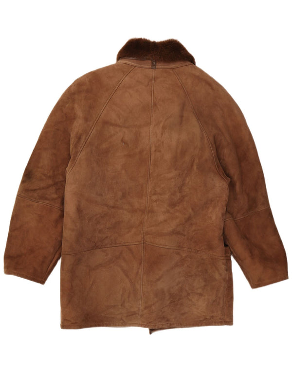 Vintage Herre Shearling Jacket IT 48 Medium Brown Shearling