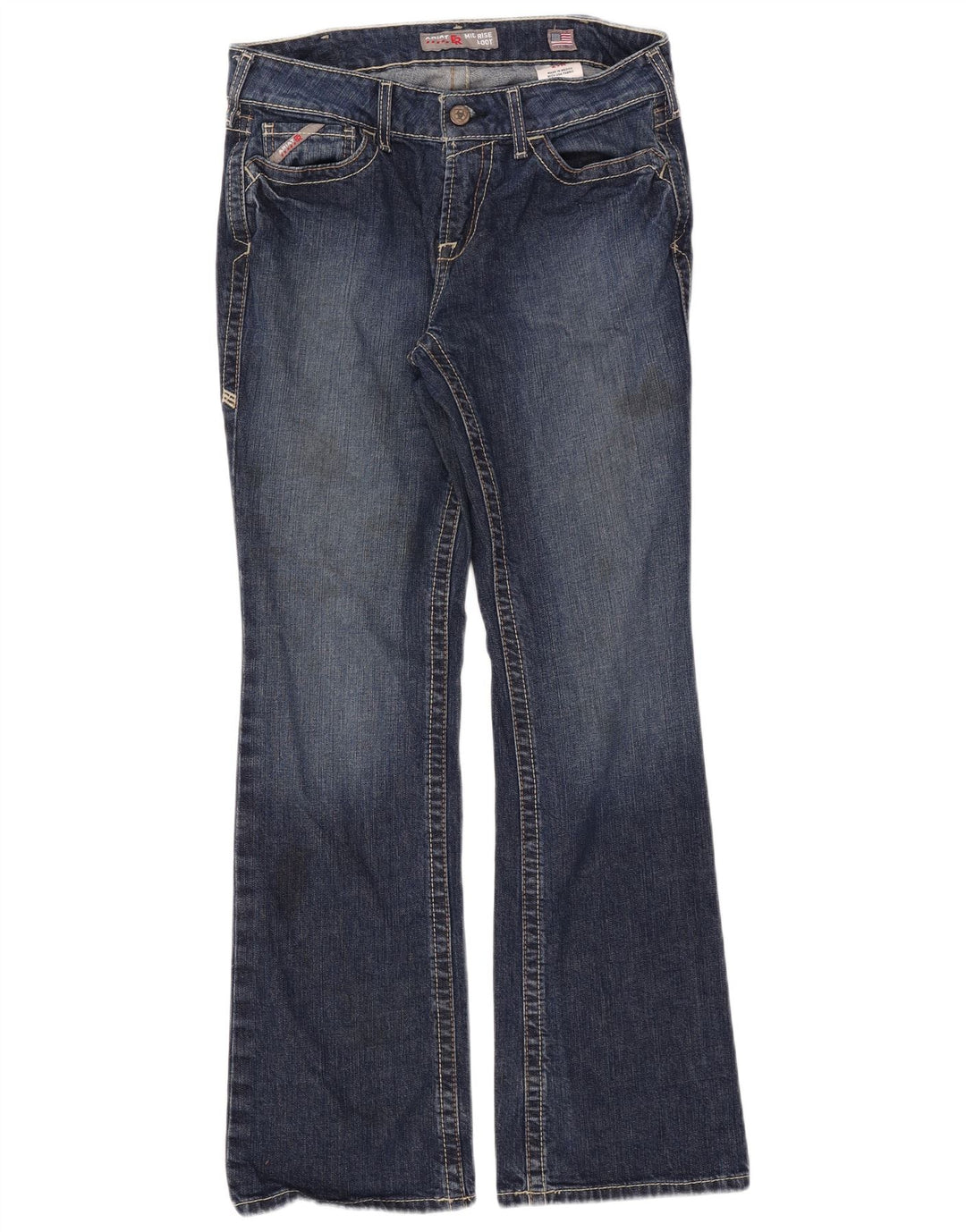 Ariat Herre Mid Rise Bootcut Jeans W29 L33 Blå Bomuld