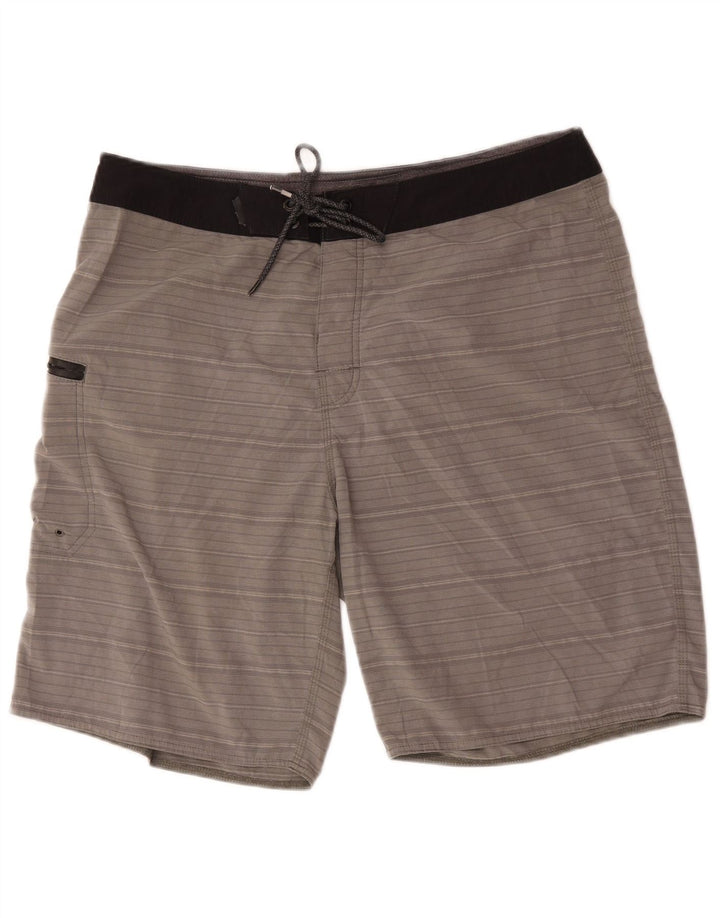 Rip Curl Badeshorts til mænd, store gråstribede polyester