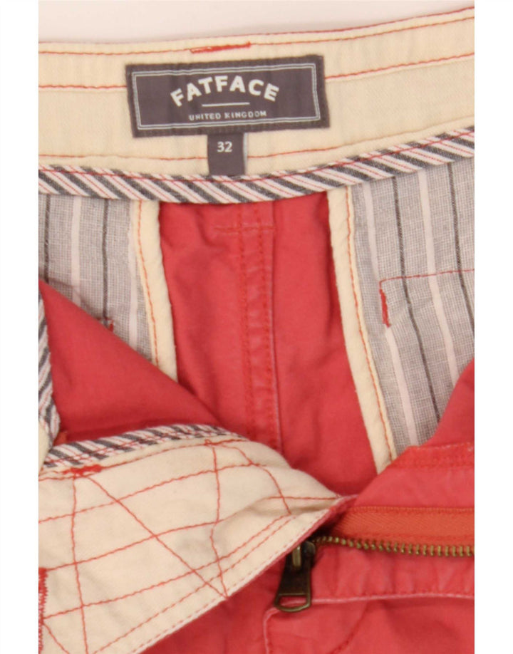 Fat Face Herre Chino Shorts W32 Medium Rød Bomuld