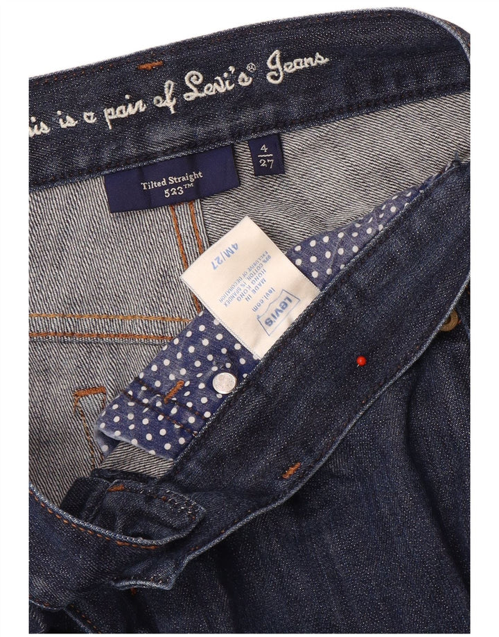 Levi's Dame vippede lige jeans US 4 Small W27 L30 Blue Cotton