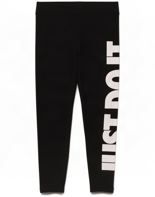 Nike Womens Graphic Leggings UK 18 XL Sort Bomuld