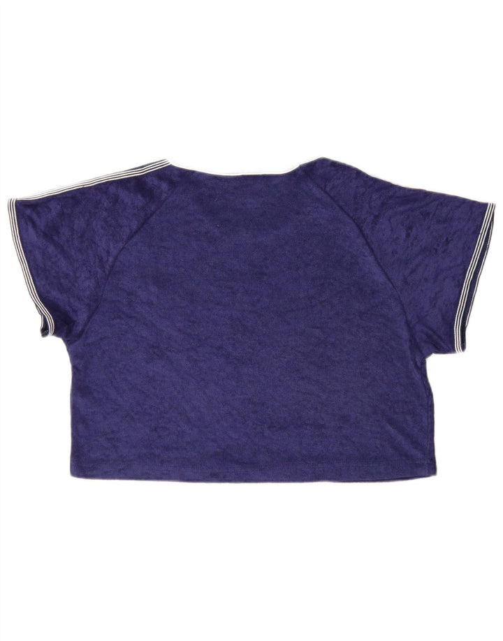 Blu Nauta Dame Crop Top IT 46 Stor Blå Bomuld