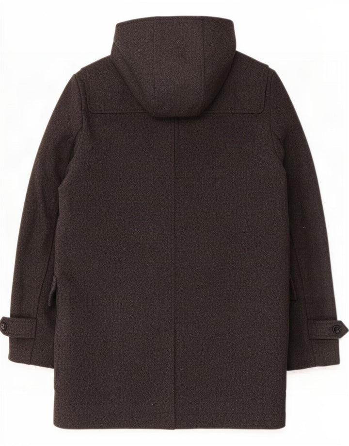 Gap Herre Hooded Duffle Coat UK 38 Medium Grey Polyester