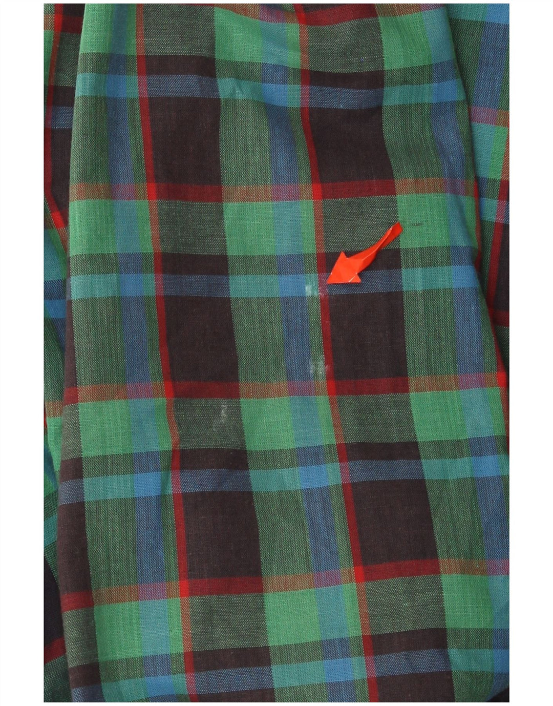 VINTAGE Bomberjakke til kvinder IT 50 XL Grøn ternet bomuld