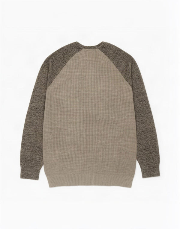 Gap Mens Crew Neck Jumper Sweater Large Grey Flecked Cotton
