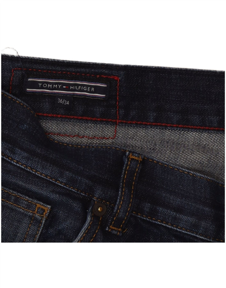 Tommy Hilfiger Herre Slim Jeans W36 L24 Marineblå Bomuld