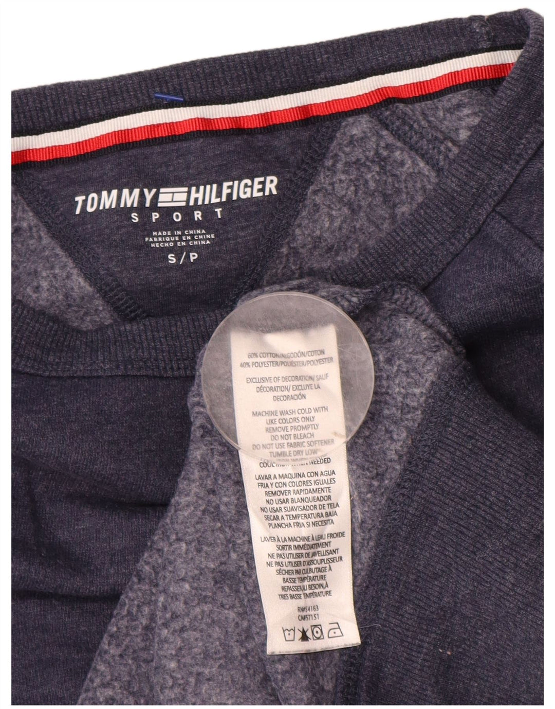 TOMMY HILFIGER Oversized sweatshirttrøje til kvinder UK 10 Lille marineblå