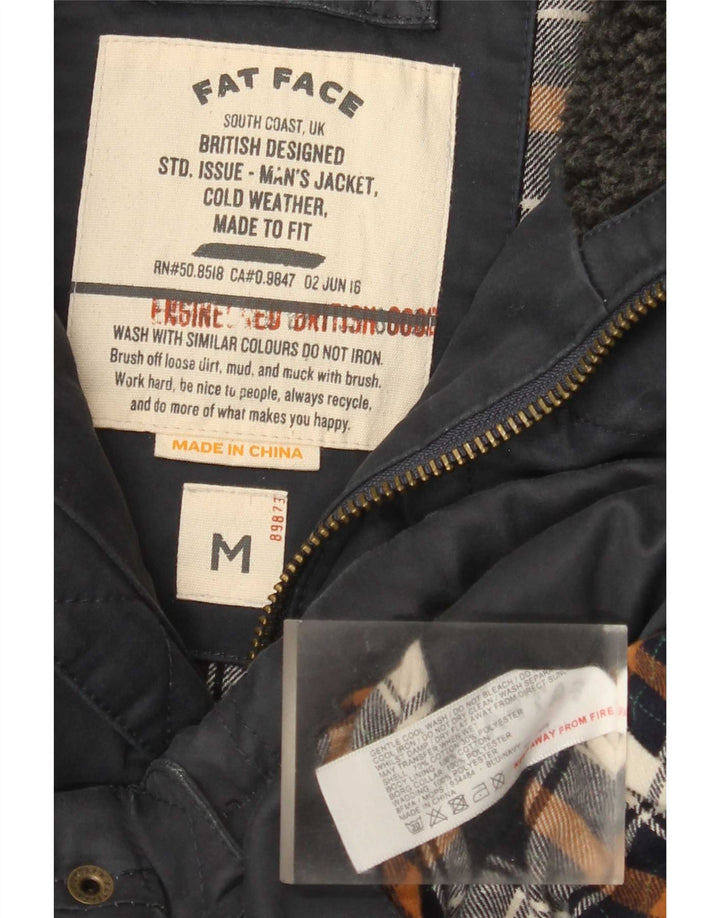 Fat Face Herre Polstret Gilet UK 38 Medium Navy Blue Bomuld